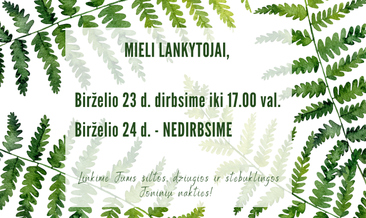  Informuojame apie bibliotekos darbo laiką
