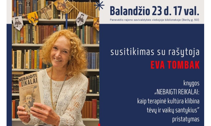 Bibliotekoje lankysis rašytoja Eva Tombak