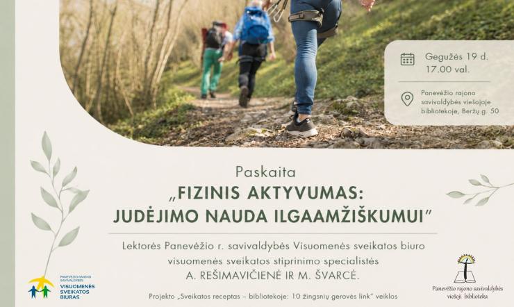 Kviečiame į paskaitą apie fizinio aktyvumo naudą