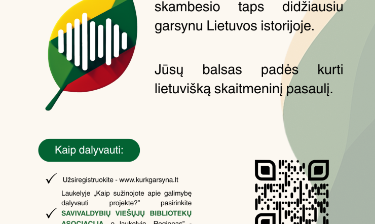 Kviečiame prisidėti prie Didžiojo lietuvių kalbos garsyno sukūrimo