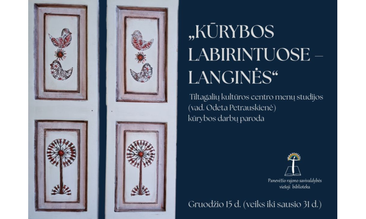 Bibliotekos sienas papuošė...langinės