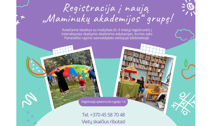 Registracija į naują „Maminukų akademijos“ grupę