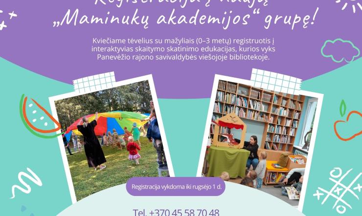 Registracija į naują „Maminukų akademijos“ grupę
