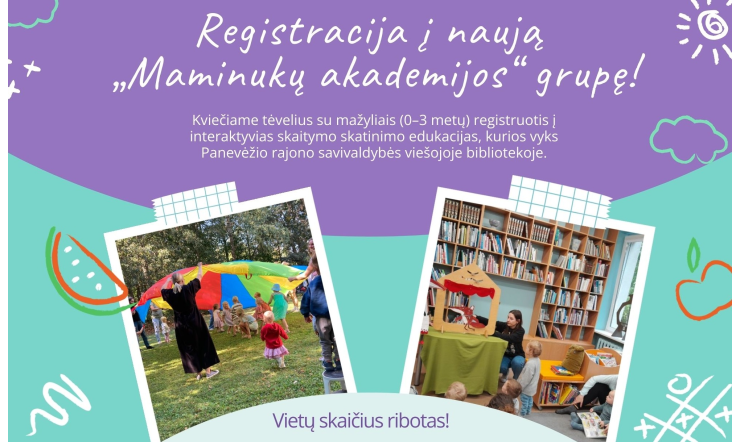Registracija į naują „Maminukų akademijos“ grupę
