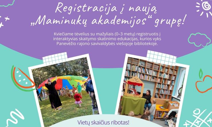 Registracija į naują „Maminukų akademijos“ grupę