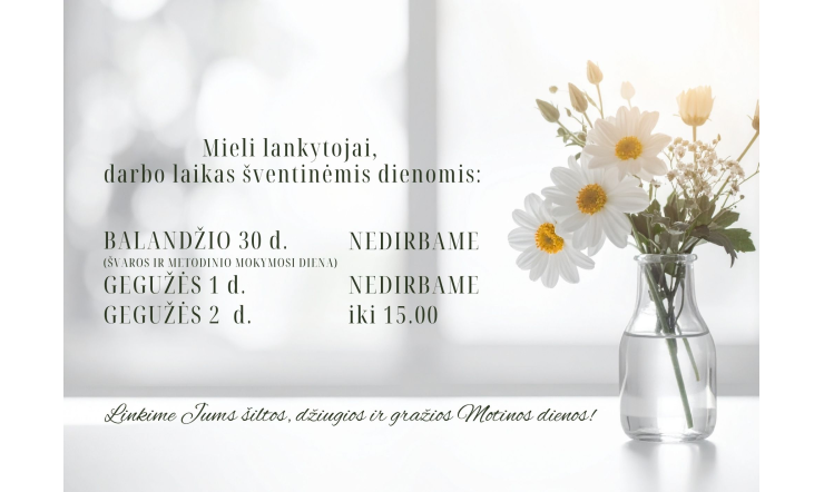 Darbo laikas šventinėmis dienomis