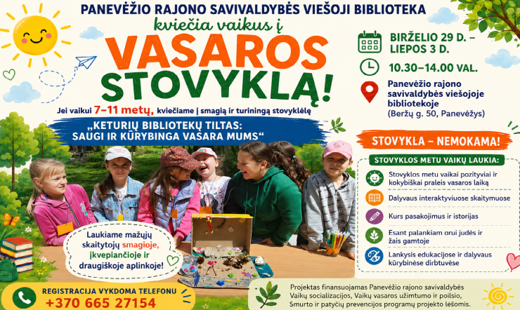 Registracija baigta: vasaros stovykla vaikams bibliotekoje sulaukė didelio susidomėjimo