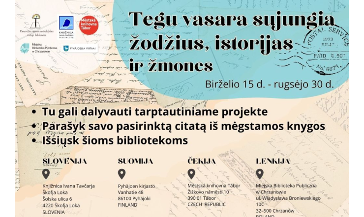 Tegu vasara sujungia žodžius, istorijas ir žmones