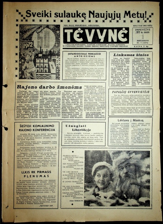 Tėvynė 1972-01-01 Nr 1