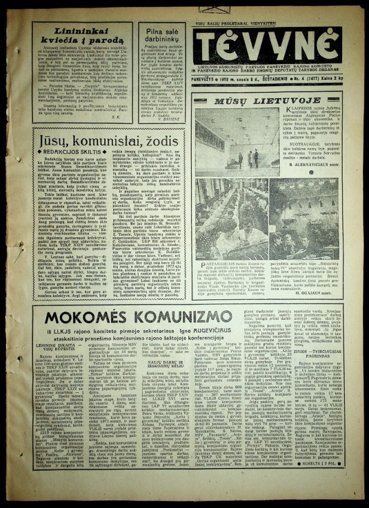 Tėvynė 1972-01-08 Nr 4