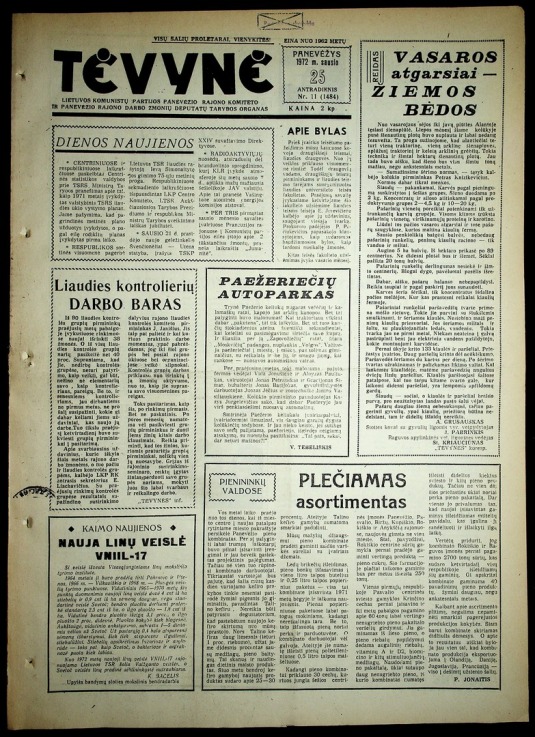 Tėvynė 1972-01-25 Nr 11