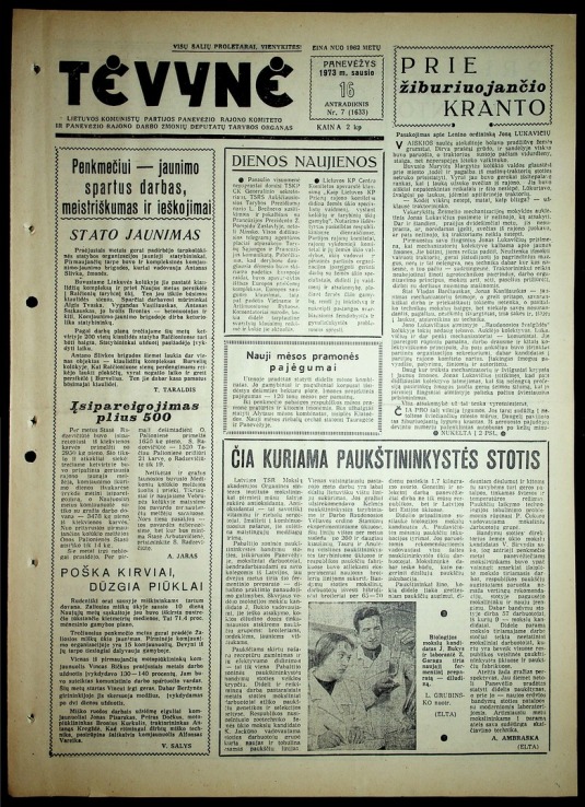 Tėvynė 1973-01-16 Nr 7