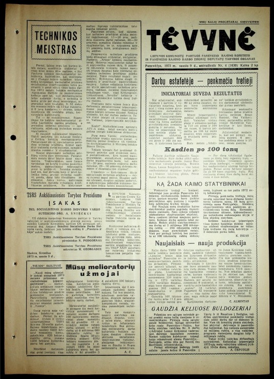 Tėvynė 1973-01-09 Nr 4