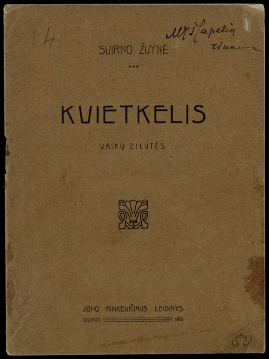 Matas Grigonis KVIETKELIS 1913 m.