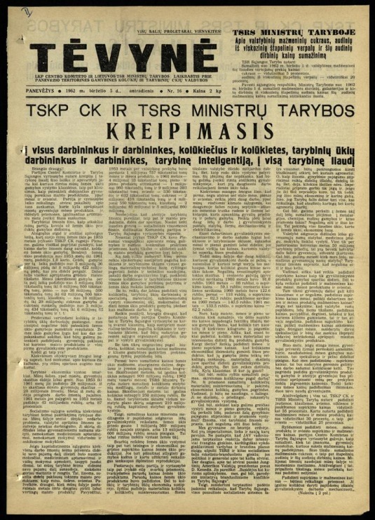 Tėvynė 1962 birželio 5 NR_16.