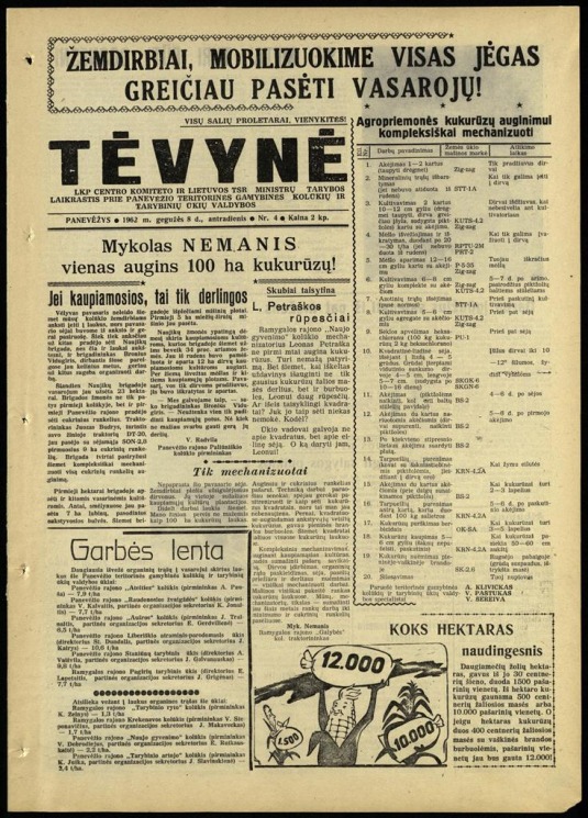 Tėvynė 1962 balandžio 27 NR_4.