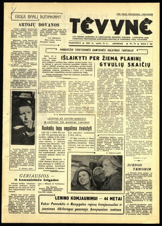 Tėvynė 1962 spalio 30 NR_79.