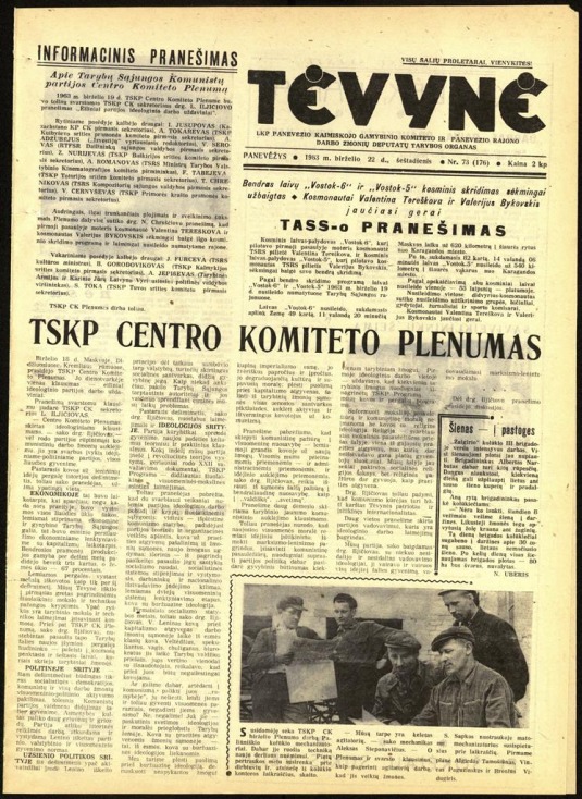 Tėvynė 1963 birželio 22 NR_73 (176)