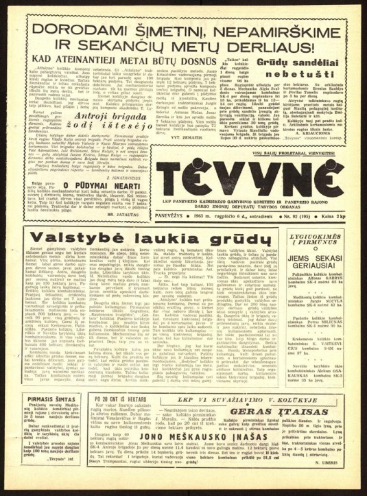 Tėvynė 1963 rugpjūčio 6 NR_92 (195)